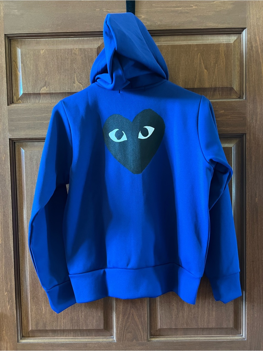 Comme des Garcons PLAY Zip Hoodie Blue with Black Heart Size L - Picture 7 of 16